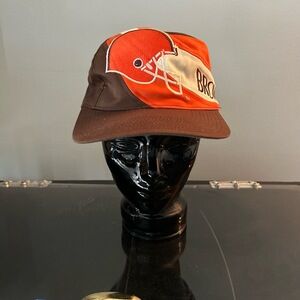 Vintage Cleveland Browns Hat Mens OS Brown‎ Orange Helmet Snapback NFL Eastport
